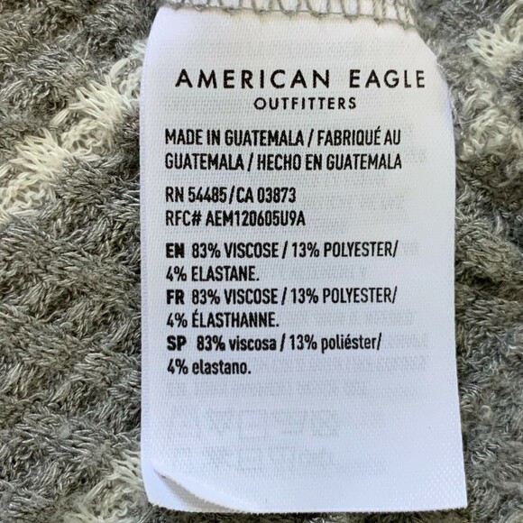 American Eagle Crop Top Women XS Soft & Sexy Long Sleeve Tied Button Front - Picture 7 of 8